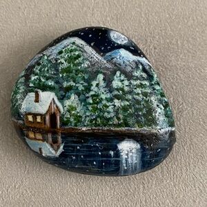 Hand Crafted Rock Art - Lake House